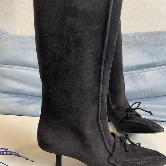 Burberry Storm Suede Knee-High Boots - Picture 4 of 5